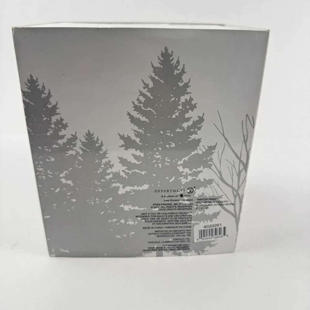 Department 56 Village Accessories Winter Pines Trees Christmas Set of 3 #4020261